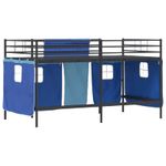 Casa si Gradina - Mobilier - Paturi si accesorii - Paturi - Cadru de Pat Pe Doua Niveluri pentru Copii cu Cortine - Infinity.ro
