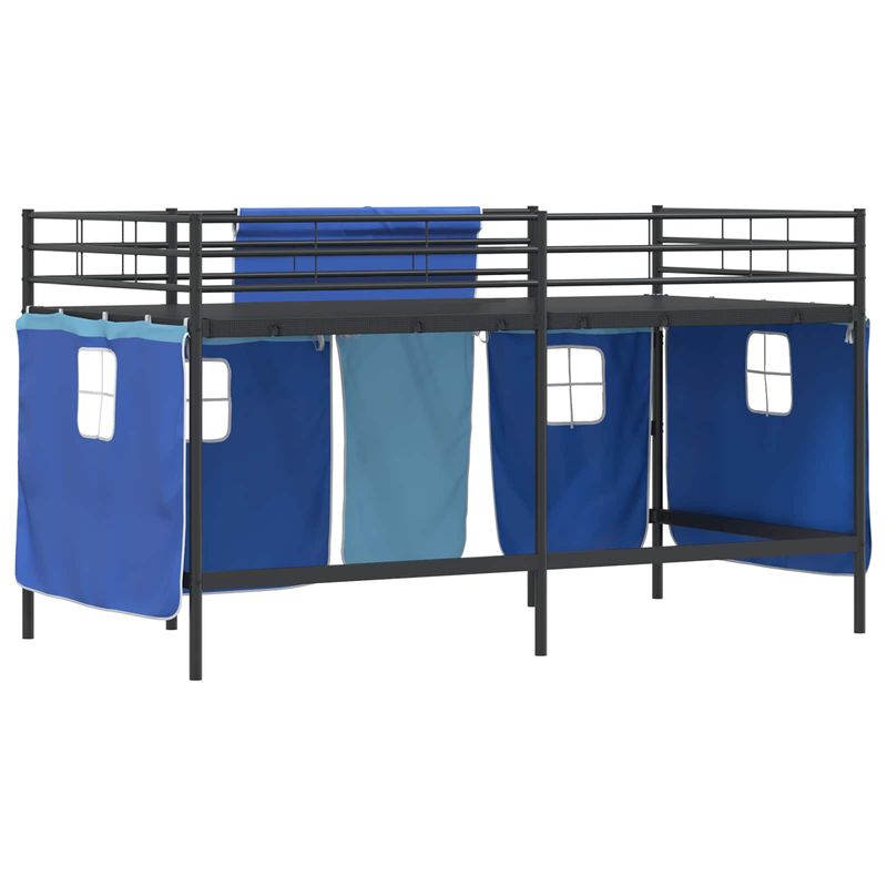 Casa si Gradina - Mobilier - Paturi si accesorii - Paturi - Cadru de Pat Pe Doua Niveluri pentru Copii cu Cortine - Infinity.ro