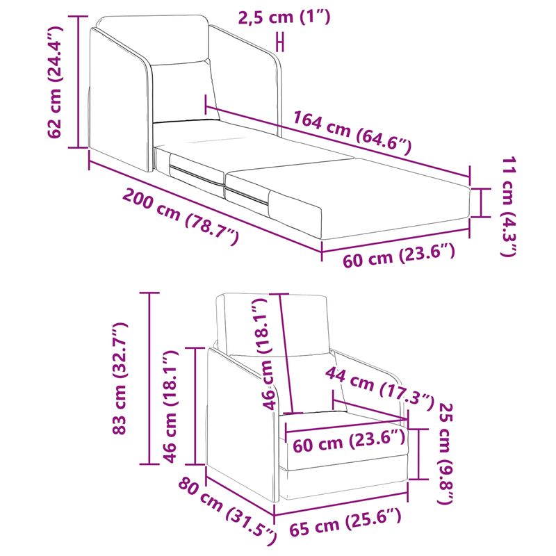 Casa si Gradina - Mobilier - Canapele si coltare - Canapele - Canapea Plianta cu Pat Gri inchis 65 x 80 x 83 cm Catifea - Infinity.ro