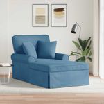 Casa si Gradina - Mobilier - Scaune si fotolii - Fotolii - Fotoliu cu fusta cu perna albastru 91 x 157 x 91 cm - Infinity.ro