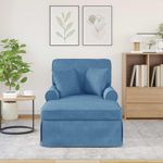 Casa si Gradina - Mobilier - Scaune si fotolii - Fotolii - Fotoliu cu fusta cu perna albastru 91 x 157 x 91 cm - Infinity.ro
