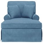 Casa si Gradina - Mobilier - Scaune si fotolii - Fotolii - Fotoliu cu fusta cu perna albastru 91 x 157 x 91 cm - Infinity.ro