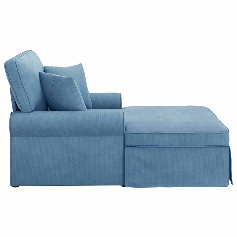 Casa si Gradina - Mobilier - Scaune si fotolii - Fotolii - Fotoliu cu fusta cu perna albastru 91 x 157 x 91 cm - Infinity.ro