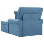Casa si Gradina - Mobilier - Scaune si fotolii - Fotolii - Fotoliu cu fusta cu perna albastru 91 x 157 x 91 cm - Infinity.ro
