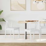 Casa si Gradina - Mobilier - Scaune si fotolii - Scaune - Scaun de sufragerie 2 pcs Alb si Alb Lemn Solid de Cauciuc - Infinity.ro