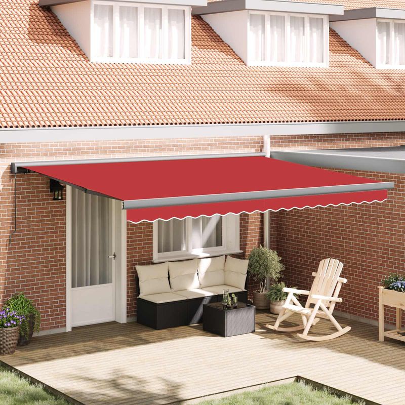 Casa si Gradina - Gradina si terasa - Umbrele si pavilioane - Pavilioane - Cortina Retractabila Manual Rosu 4 ×3 m Panza - Infinity.ro