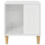 Petshop - Accesorii petshop - Culcusuri si custi - Custi interior si exterior - Casa pentru caini Alb Lucios 44 x 42 x 49 cm Lemn compozit - Infinity.ro