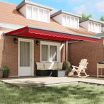 Casa si Gradina - Gradina si terasa - Umbrele si pavilioane - Pavilioane - Cortina Retractabila Manual Rosu 4 ×3 m Panza - Infinity.ro