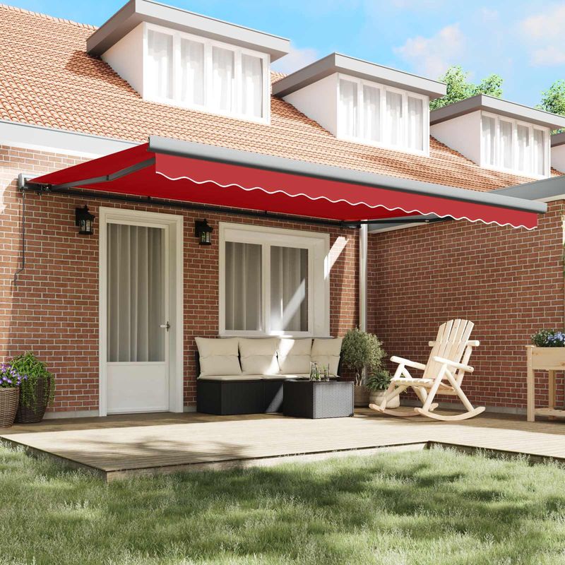 Casa si Gradina - Gradina si terasa - Umbrele si pavilioane - Pavilioane - Cortina Retractabila Manual Rosu 4 ×3 m Panza - Infinity.ro