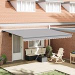 Casa si Gradina - Gradina si terasa - Umbrele si pavilioane - Pavilioane - Cortina Retractabila Manual Gri deschis 4 ×3 m Panza - Infinity.ro