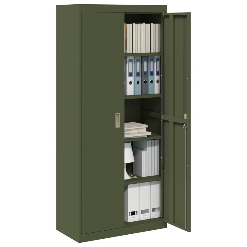 Casa si Gradina - Mobilier - Dulapuri si sifoniere - Dulapuri - Dulap de depozitare 2 pcs Verde masliniu 80 x 40 x 180 cm - Infinity.ro