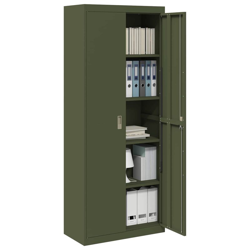 Casa si Gradina - Mobilier - Dulapuri si sifoniere - Dulapuri - Dulap de depozitare 2 pcs Verde masliniu 80 x 40 x 200 cm - Infinity.ro