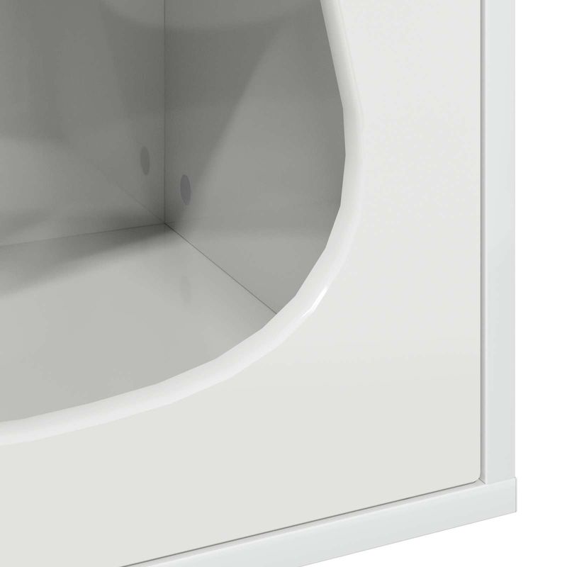 Petshop - Accesorii petshop - Jucarii animale - Ansambluri de joaca - Casa pentru pisici Alb Lucios 42,5 x 40 x 53,5 cm Lemn compozit - Infinity.ro