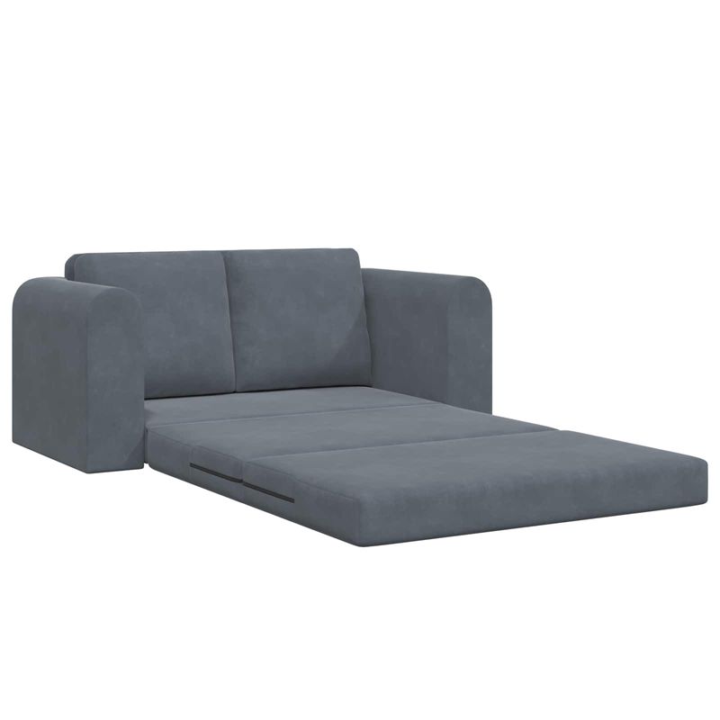 Casa si Gradina - Mobilier - Canapele si coltare - Canapele - Canapea Plianta cu Pat Gri inchis 148 x 71 x 83 cm Catifea - Infinity.ro