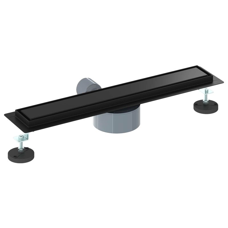 Casa si Gradina - Sanitare - Instalatii hidro - Tevi - Scurgere de dus 2 in 1 cu sifon 360° Negru 60 cm - Infinity.ro