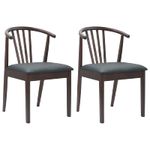 Casa si Gradina - Mobilier - Scaune si fotolii - Scaune - Scaun de sufragerie 2 pcs Maro deschis si negru - Infinity.ro