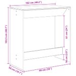 Casa si Gradina - Mobilier - Mese si birouri - Mese bucatarie si dining - Masa de bar Stejar Negru 102 x 50 x 103,5 cm Lemn compozit - Infinity.ro
