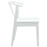 Casa si Gradina - Mobilier - Scaune si fotolii - Scaune - Scaun de sufragerie 2 pcs Alb si Alb Lemn Solid de Cauciuc - Infinity.ro
