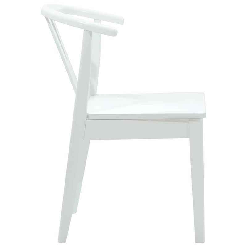 Casa si Gradina - Mobilier - Scaune si fotolii - Scaune - Scaun de sufragerie 2 pcs Alb si Alb Lemn Solid de Cauciuc - Infinity.ro