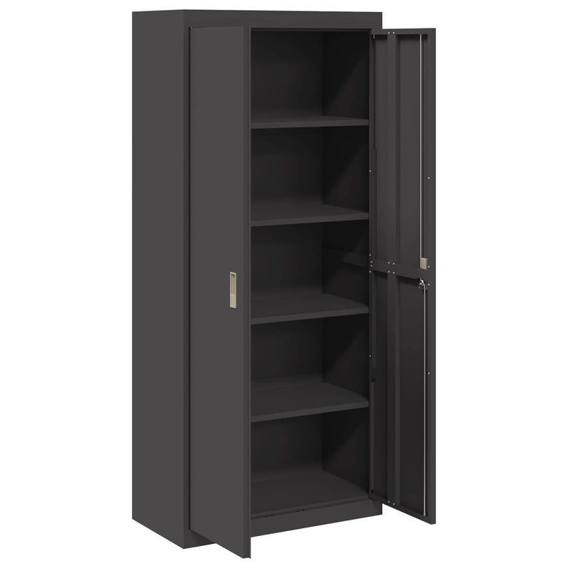 Casa si Gradina - Mobilier - Dulapuri si sifoniere - Dulapuri - Dulap de depozitare cu depozitare 2 pcs Negru 80 x 40 x 180 cm - Infinity.ro