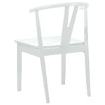 Casa si Gradina - Mobilier - Scaune si fotolii - Scaune - Scaun de sufragerie 2 pcs Alb si Alb Lemn Solid de Cauciuc - Infinity.ro