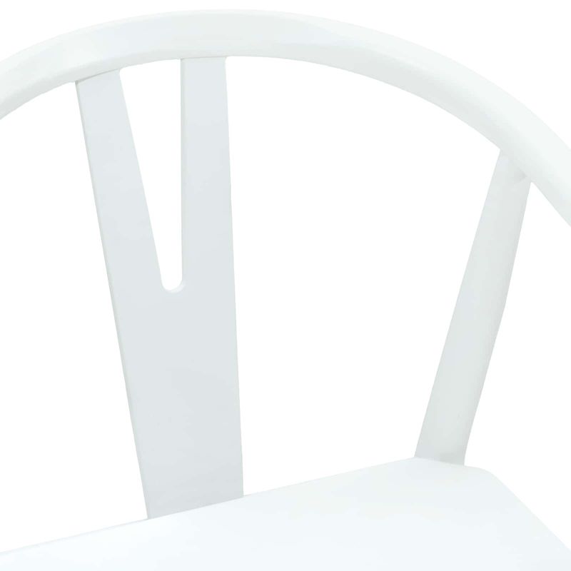 Casa si Gradina - Mobilier - Scaune si fotolii - Scaune - Scaun de sufragerie 2 pcs Alb si Alb Lemn Solid de Cauciuc - Infinity.ro