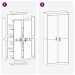 Casa si Gradina - Mobilier - Dulapuri si sifoniere - Dulapuri - Dulap de depozitare 2 pcs Galben mustar 80 x 40 x 180 cm - Infinity.ro