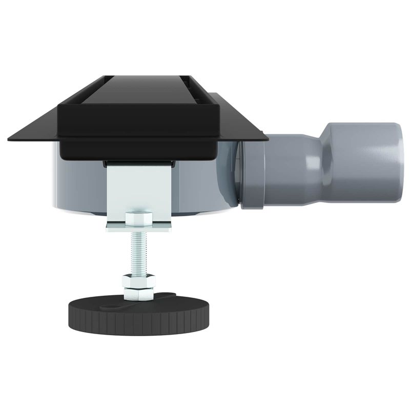 Casa si Gradina - Sanitare - Instalatii hidro - Tevi - Scurgere de dus 2 in 1 cu sifon 360° Negru 70 cm - Infinity.ro