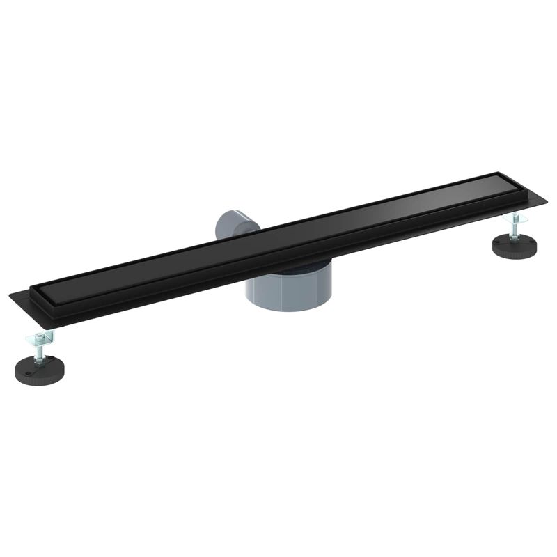 Casa si Gradina - Sanitare - Instalatii hidro - Tevi - Scurgere de dus 2 in 1 cu sifon 360° Negru 70 cm - Infinity.ro