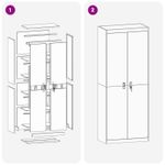 Casa si Gradina - Mobilier - Dulapuri si sifoniere - Dulapuri - Dulap de depozitare cu depozitare 2 pcs Negru 80 x 40 x 200 cm - Infinity.ro