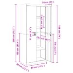 Casa si Gradina - Mobilier - Dulapuri si sifoniere - Dulapuri - Dulap de depozitare 2 pcs Verde masliniu 80 x 40 x 200 cm - Infinity.ro
