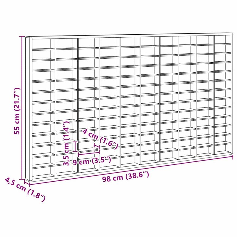 Casa si Gradina - Mobilier - Biblioteci si rafturi - Rafturi - Dulap de afisare pe perete cu raft Bej 98 x 4,5 x 55 cm Lemn compozit - Infinity.ro