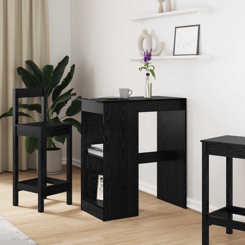 Casa si Gradina - Mobilier - Mese si birouri - Mese bucatarie si dining - Masa de bar Stejar Negru 90 x 47.5 x 103.5 cm Lemn compozit - Infinity.ro