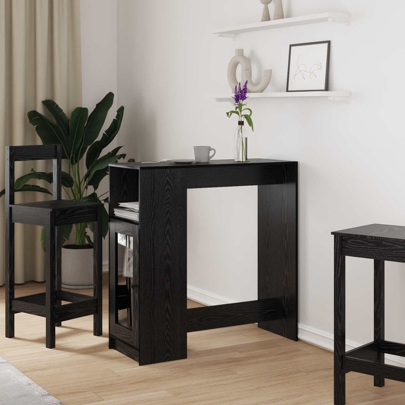Casa si Gradina - Mobilier - Mese si birouri - Mese bucatarie si dining - Masa de bar Stejar Negru 101 x 40 x 103,5 cm Lemn compozit - Infinity.ro