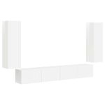 Casa si Gradina - Mobilier - Comode si corpuri - Comode - Pe perete 4 pcs Alb lucios - Infinity.ro