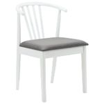 Casa si Gradina - Mobilier - Scaune si fotolii - Scaune - Scaun de sufragerie 2 pcs Alb si gri Lemn de cauciuc solid - Infinity.ro