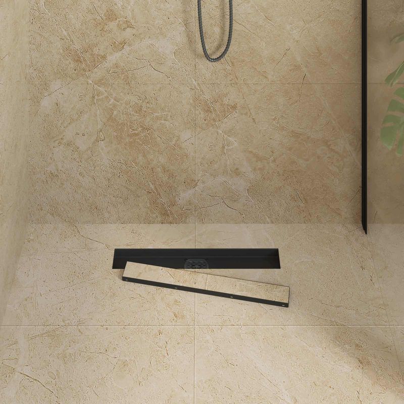 Casa si Gradina - Constructii - Materiale constructii - Sisteme de scurgere - Scurgere de dus 2 in 1 cu sifon 360° Negru 50 cm - Infinity.ro