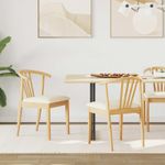 Casa si Gradina - Mobilier - Scaune si fotolii - Scaune - Scaun de sufragerie 2 pcs Natural si deschis - Infinity.ro