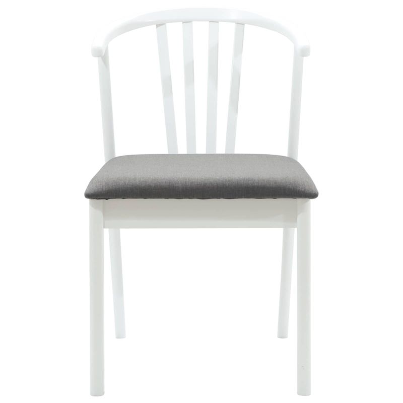 Casa si Gradina - Mobilier - Scaune si fotolii - Scaune - Scaun de sufragerie 2 pcs Alb si gri Lemn de cauciuc solid - Infinity.ro