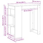 Casa si Gradina - Mobilier - Mese si birouri - Mese bucatarie si dining - Masa de bar Stejar Negru 102 x 50 x 103,5 cm Lemn compozit - Infinity.ro