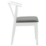 Casa si Gradina - Mobilier - Scaune si fotolii - Scaune - Scaun de sufragerie 2 pcs Alb si gri Lemn de cauciuc solid - Infinity.ro