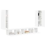 Casa si Gradina - Mobilier - Comode si corpuri - Comode - Pe perete 4 pcs Alb lucios - Infinity.ro