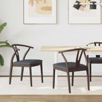 Casa si Gradina - Mobilier - Scaune si fotolii - Scaune - Scaun de sufragerie 2 pcs Maro deschis si negru - Infinity.ro