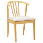 Casa si Gradina - Mobilier - Scaune si fotolii - Scaune - Scaun de sufragerie 2 pcs Natural si deschis - Infinity.ro