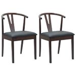 Casa si Gradina - Mobilier - Scaune si fotolii - Scaune - Scaun de sufragerie 2 pcs Maro deschis si negru - Infinity.ro