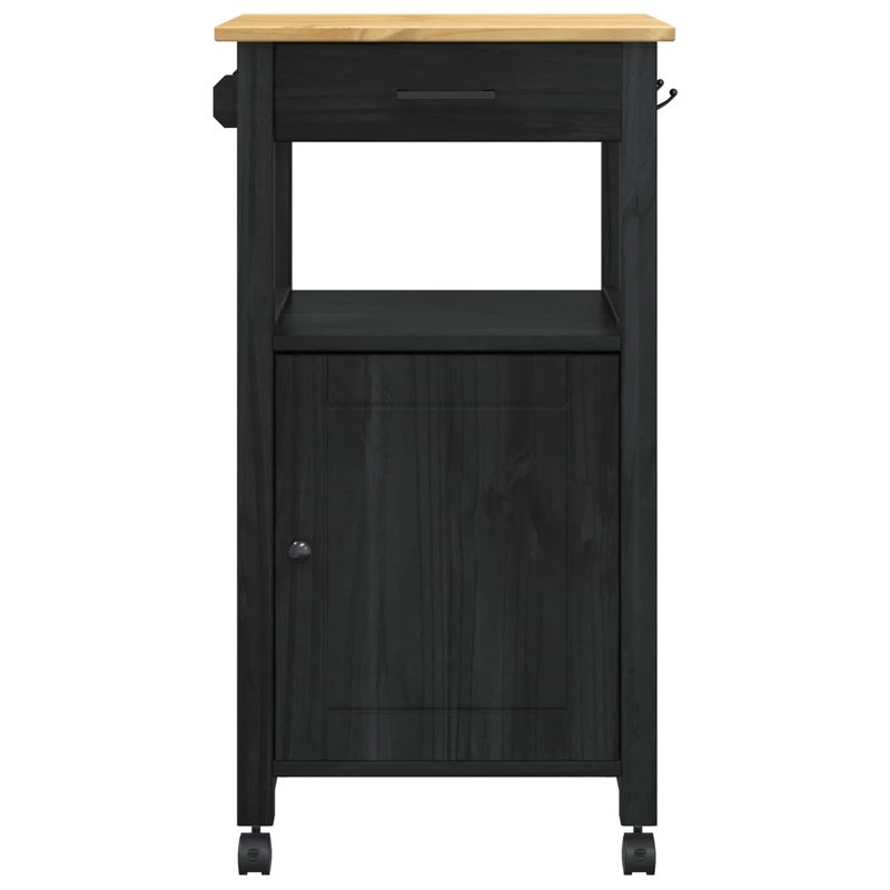 Casa si Gradina - Bucatarie si vesela - Ustensile bucatarie - Cosuri servire - Troler de Bucatarie Simplu Negru - Infinity.ro