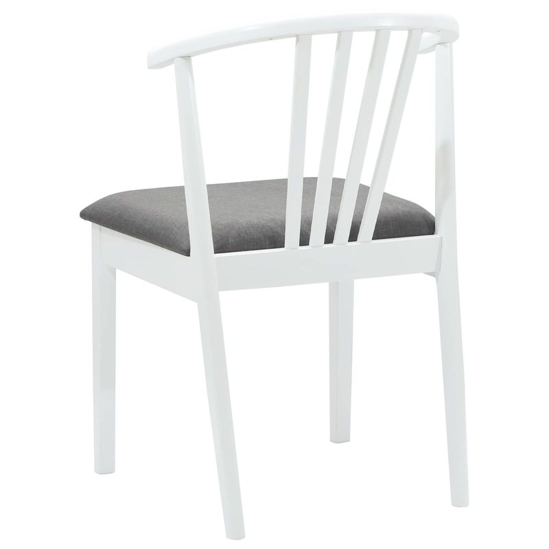 Casa si Gradina - Mobilier - Scaune si fotolii - Scaune - Scaun de sufragerie 2 pcs Alb si gri Lemn de cauciuc solid - Infinity.ro