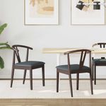 Casa si Gradina - Mobilier - Scaune si fotolii - Scaune - Scaun de sufragerie 2 pcs Maro deschis si negru - Infinity.ro