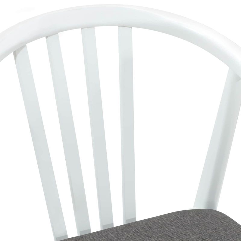 Casa si Gradina - Mobilier - Scaune si fotolii - Scaune - Scaun de sufragerie 2 pcs Alb si gri Lemn de cauciuc solid - Infinity.ro