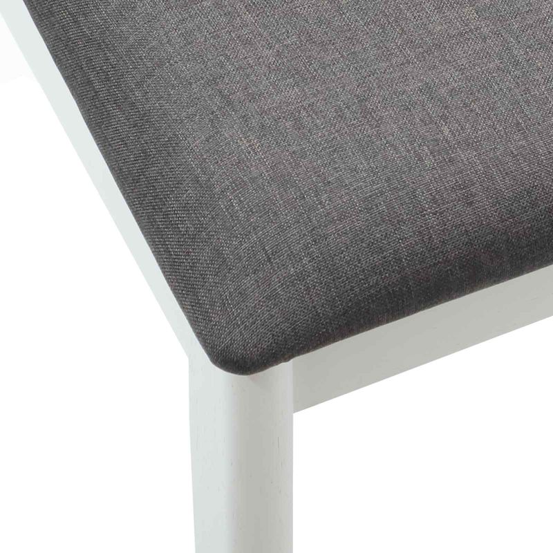 Casa si Gradina - Mobilier - Scaune si fotolii - Scaune - Scaun de sufragerie 2 pcs Alb si gri Lemn de cauciuc solid - Infinity.ro